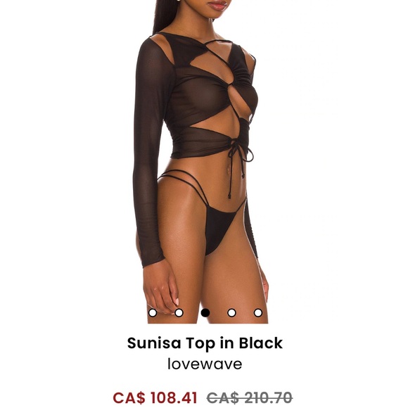 LOVEWAVE Sunisa Mesh Top in Black - Picture 3 of 9